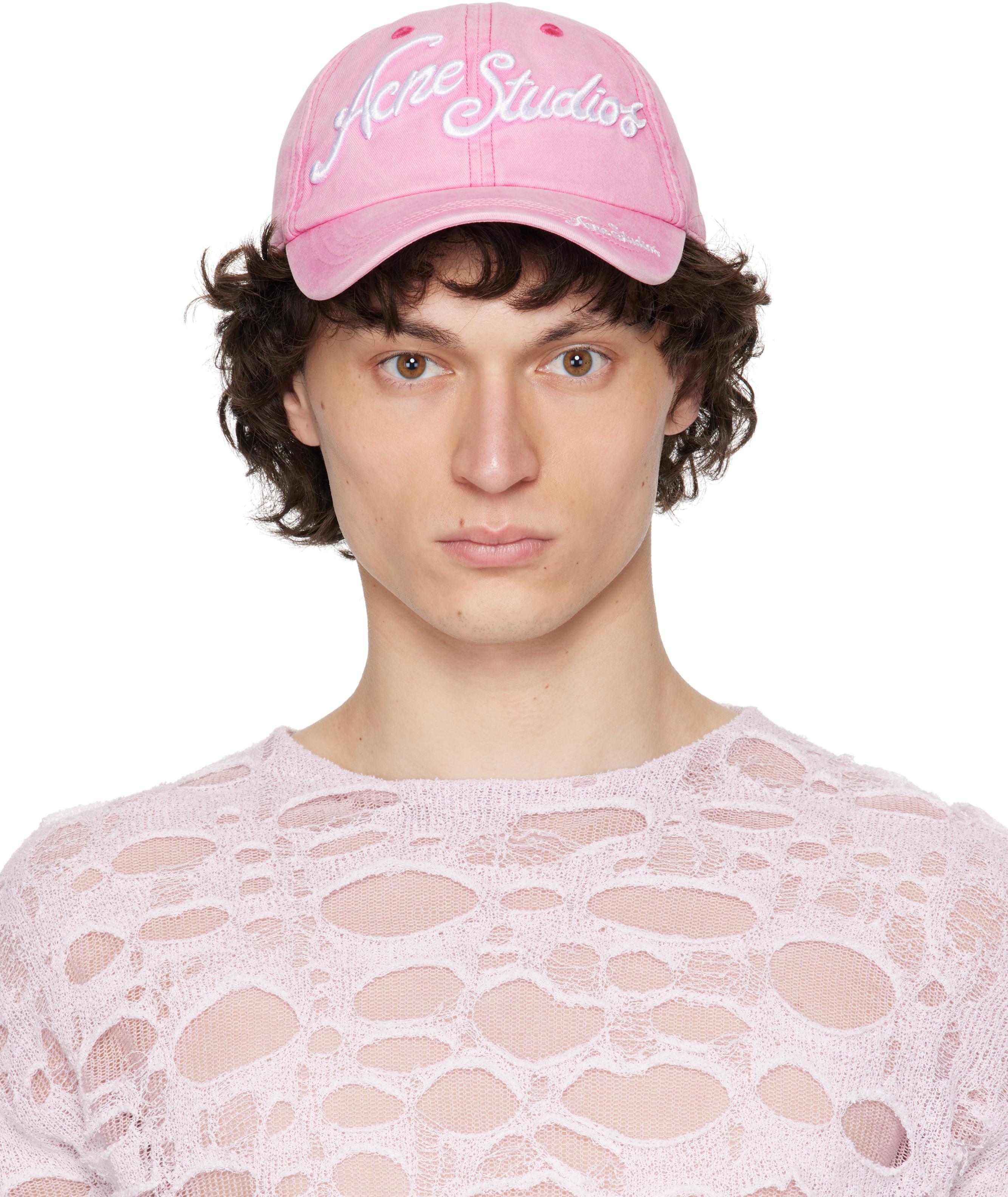 Acne Studios フェイスロゴキャップ　コットン Acne Studios - Twill logo cap - Black