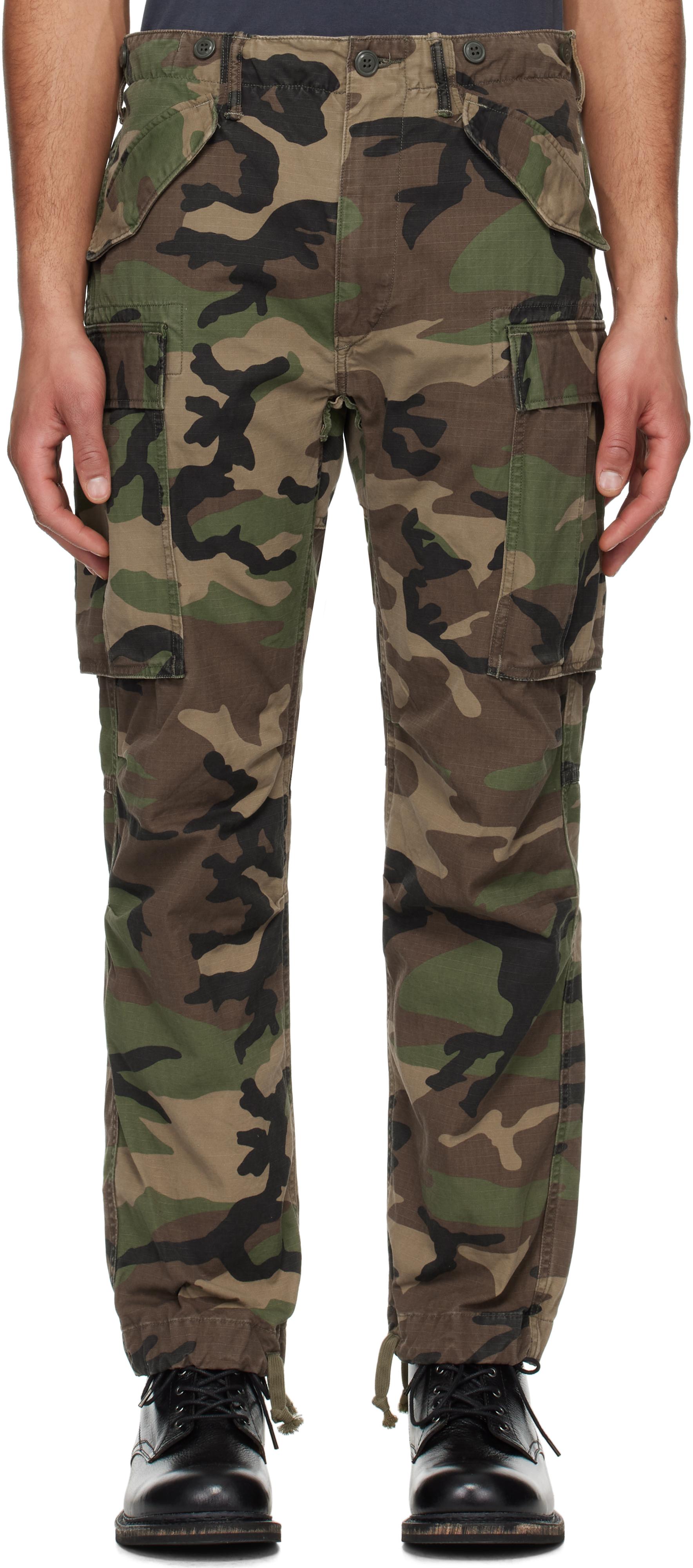 RRL Khaki Regiment Camo Ripstop Cargo Pants for Men | Lyst UK