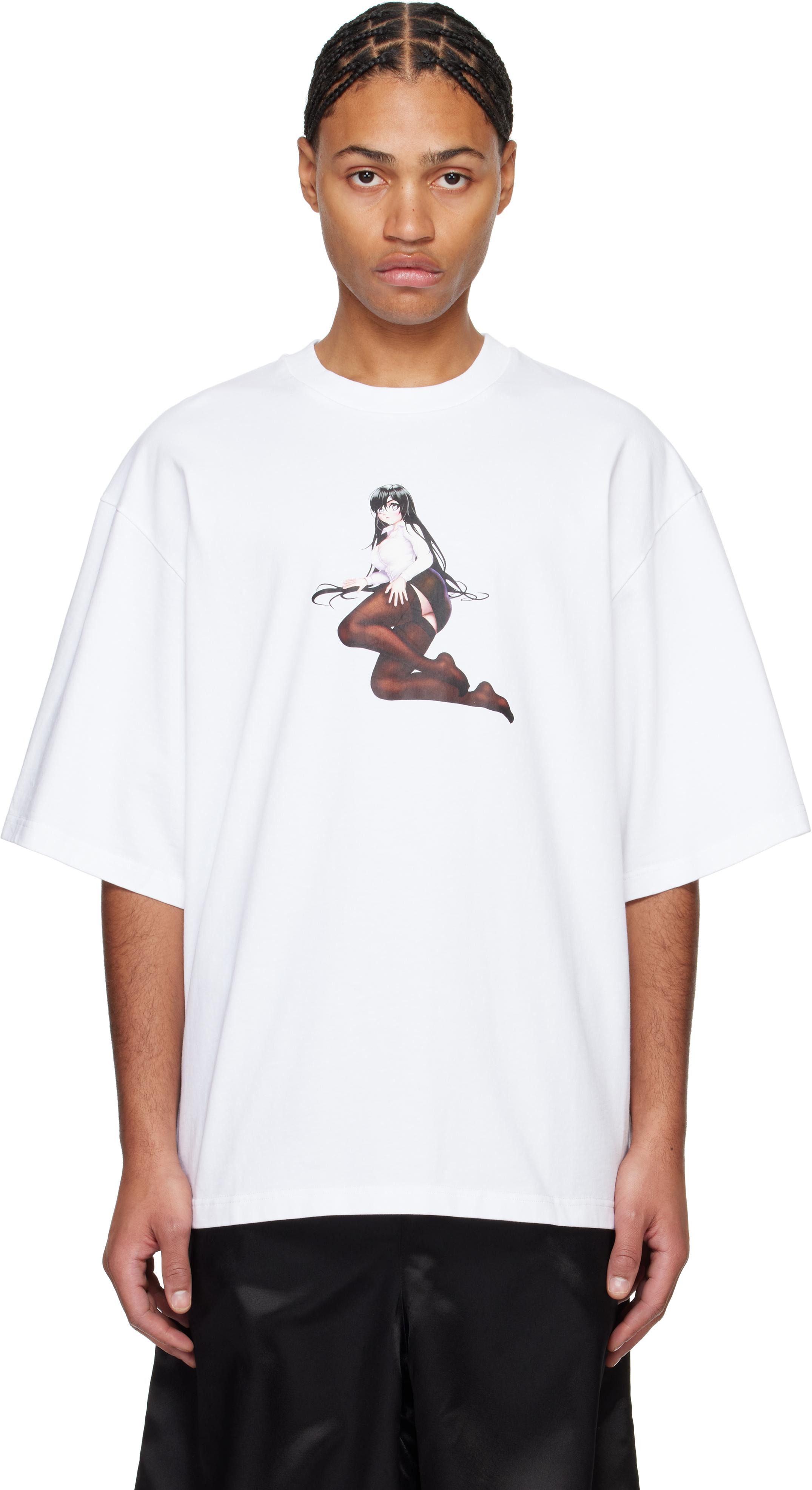 【関税込み】ABRA ブラウン 'Abra Paris' Tシャツ abra-WHITE-Ssense-Exclusive-