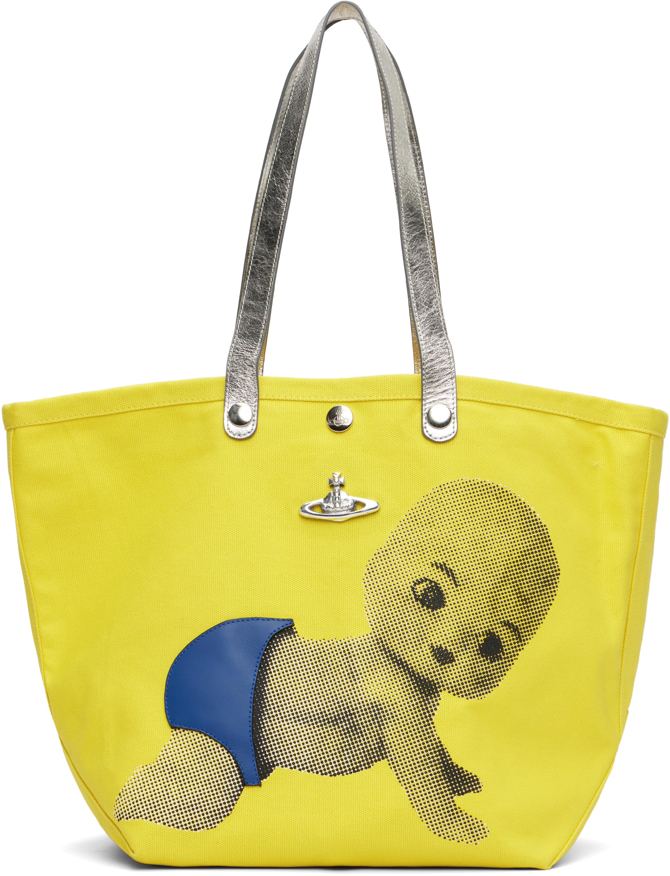 Vivienne Westwood Baby Printed Canvas Utility Small Shopper Tote