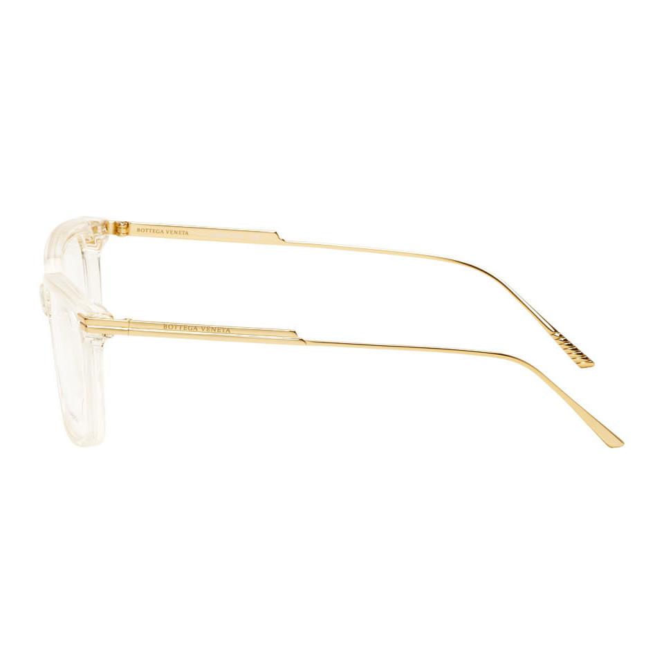 Bottega Veneta Transparent Square Glasses | Lyst