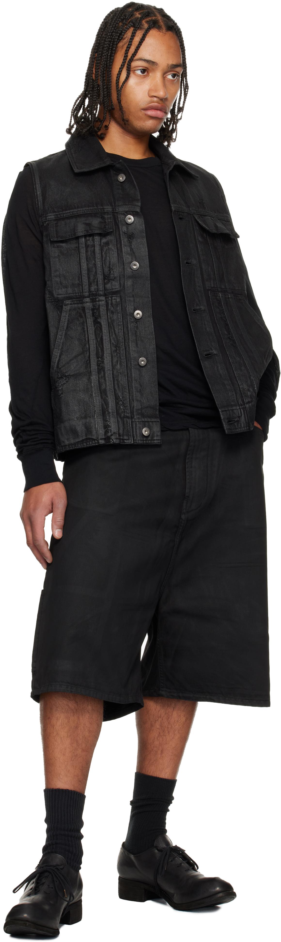 パンツ DET BLEV SENT Wax Coating Jorts Det Blev Sent Waxed Denim Shorts in Black for Men | Lyst