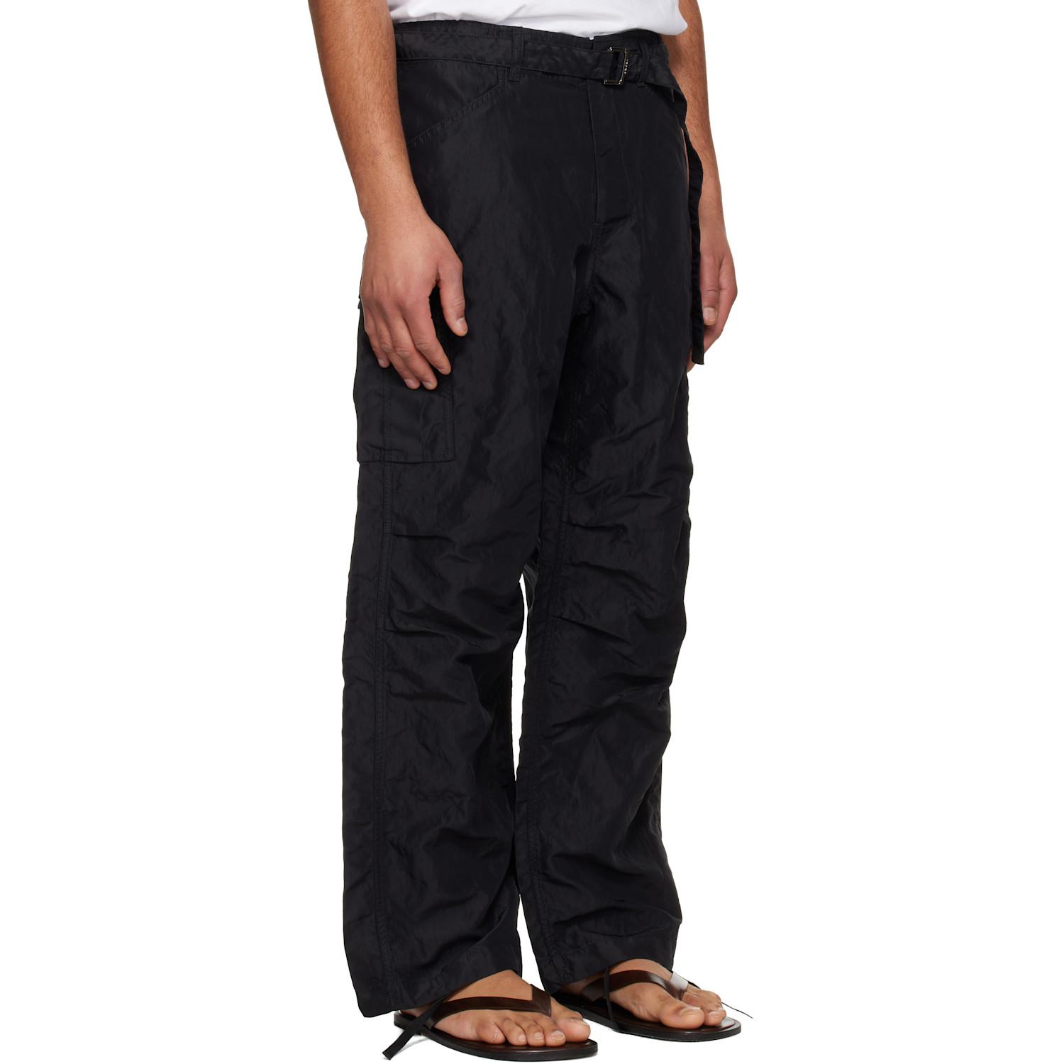 Sacai Treated Nylon Twill Cargo Pants in Black for Men | Lyst