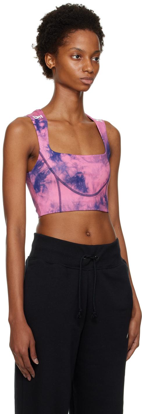 ブラジャー OFF WHITE LOGO COLORBLOCK BRA LOGO BAND DOUBLE LAYER BRA in pink | Off-White™ Official US