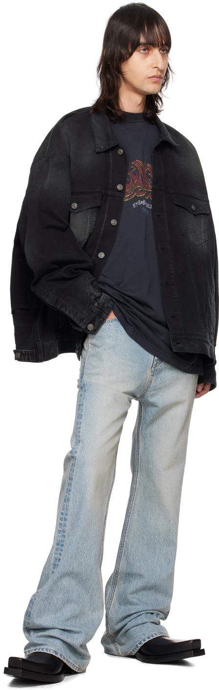 Balenciaga メンズ ブルー Offshore 長袖tシャツ Tシャツ Balenciaga メンズ ブルー Offshore 長袖tシャツ Tシャツ
