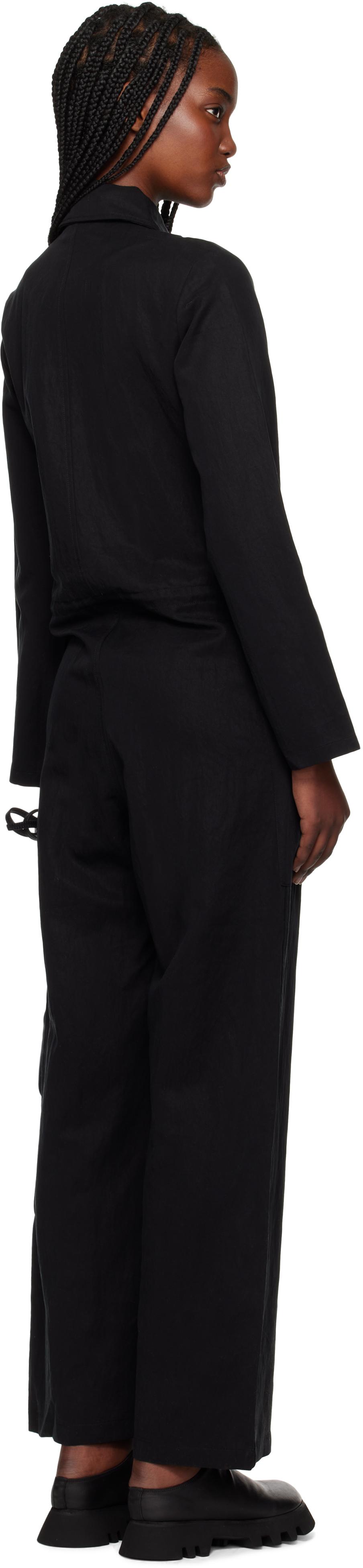 【Adidas コリア】 Y-3 Belted Jumpsuit Y-3: Black Belted Jumpsuit | SSENSE 日本