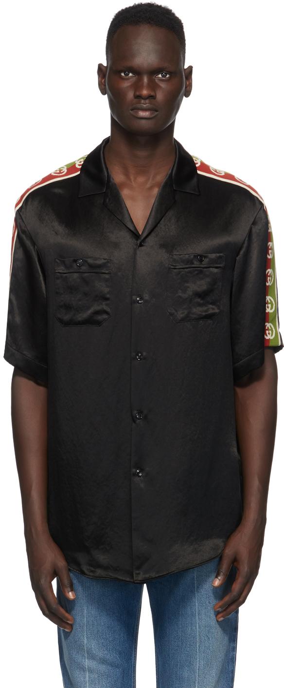 Gucci Acetate Oversize Bowling Shirt in Black for Men | Lyst