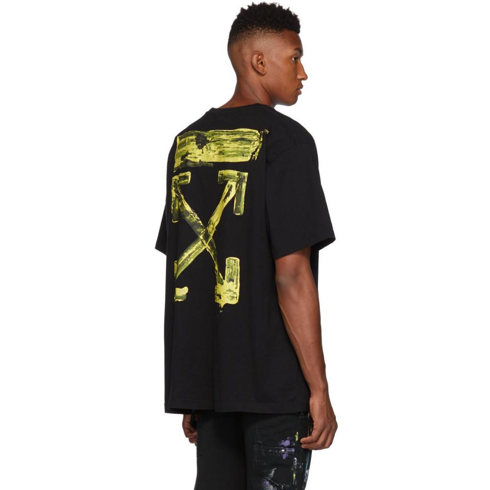 Off-White c/o Virgil Abloh Black And Yellow Arrows T-shirt for Men | Lyst