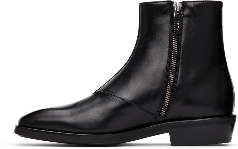 Tiger Of Sweden Leather Breech Zip-up Boots in Black for Men | Lyst