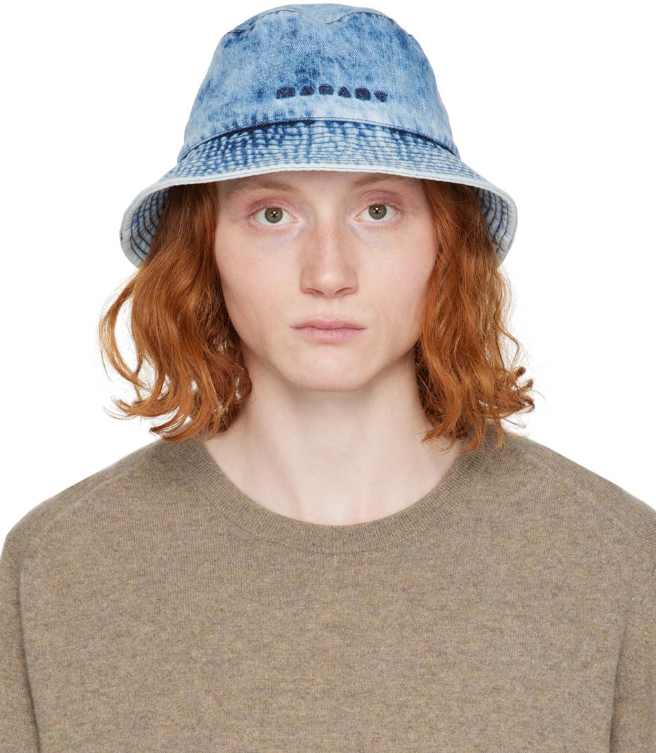 美品✨イザベルマラン　ロゴ　バケットハット　ブルー　ユニセックス 美品✨イザベルマラン ロゴ バケットハット ブルー ユニセックス