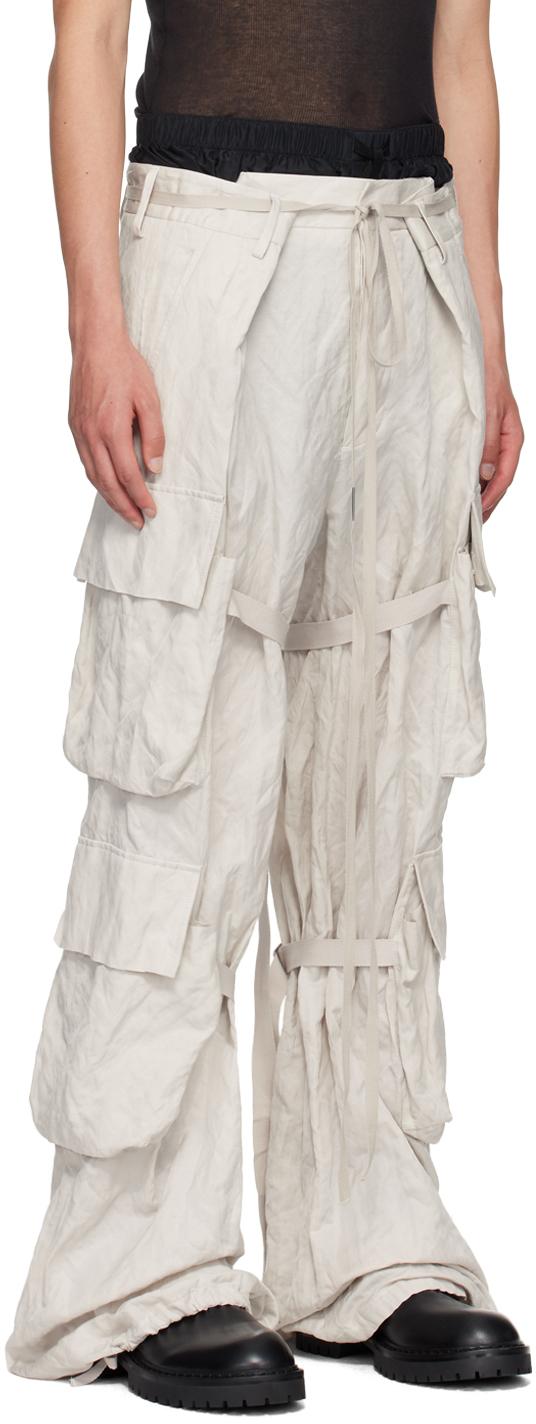 ＊最終価格＊ANN DEMEULEMEESTER カーゴパンツ メンズ Ann Demeulemeester オフホワイト Florimond カーゴ