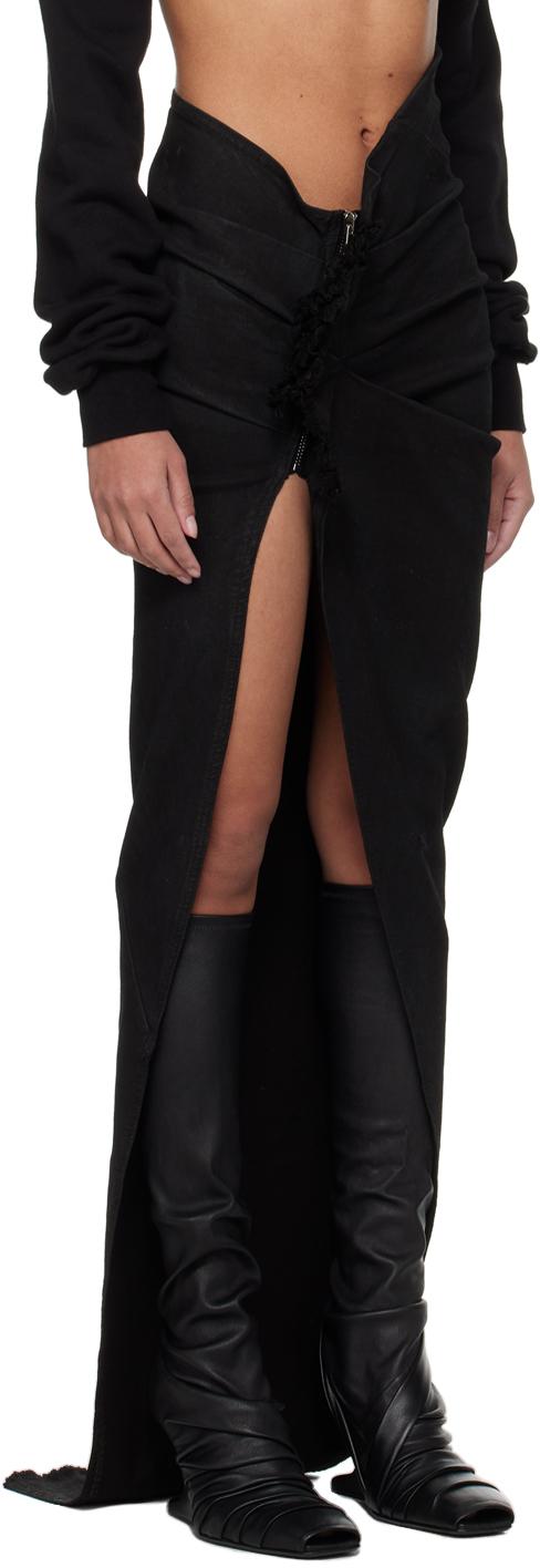 Rick Owens レディース ブラック Edfu デニム マキシスカート スカート