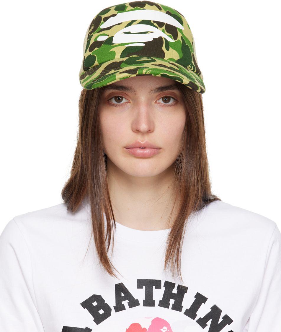 A Bathing Ape Abc Camo Ape Face Cap in Green Lyst