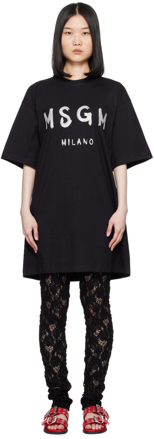 【新品】msgm ワンピース　ドレス　ブラック MSGM | ミニワンピース・ドレス ブラック レディース | YOOX