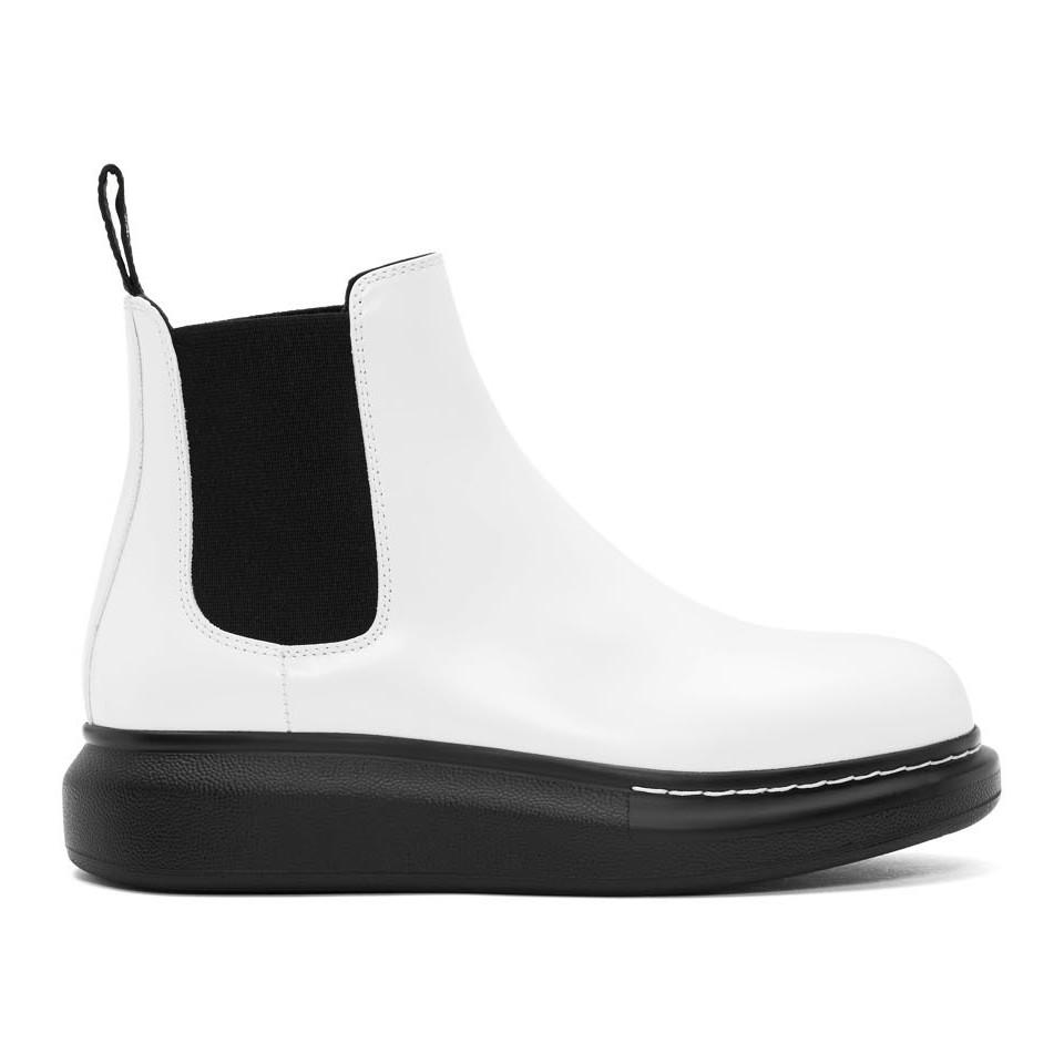 alexander mcqueen white boots