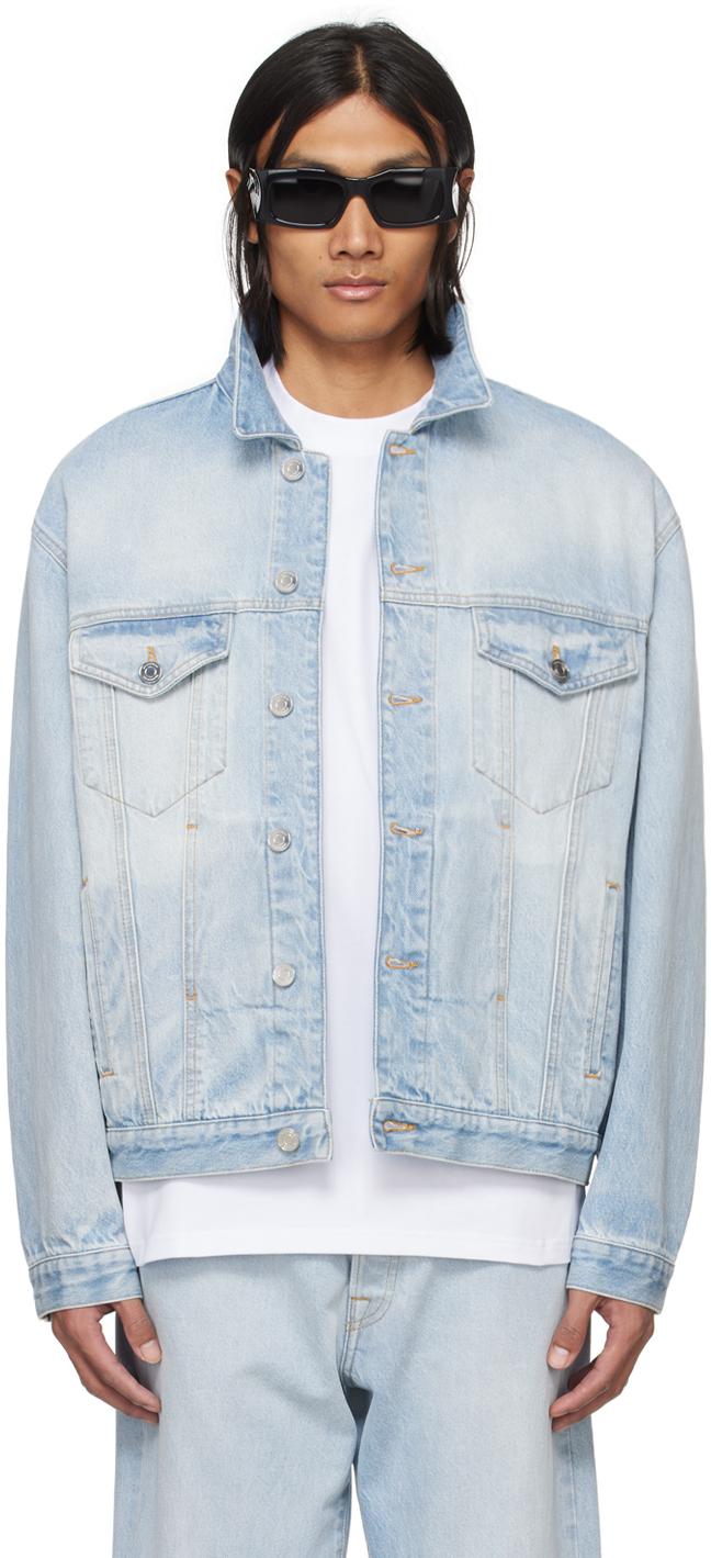 VTMNTS Embroide Denim Jacket in Blue for Men | Lyst UK