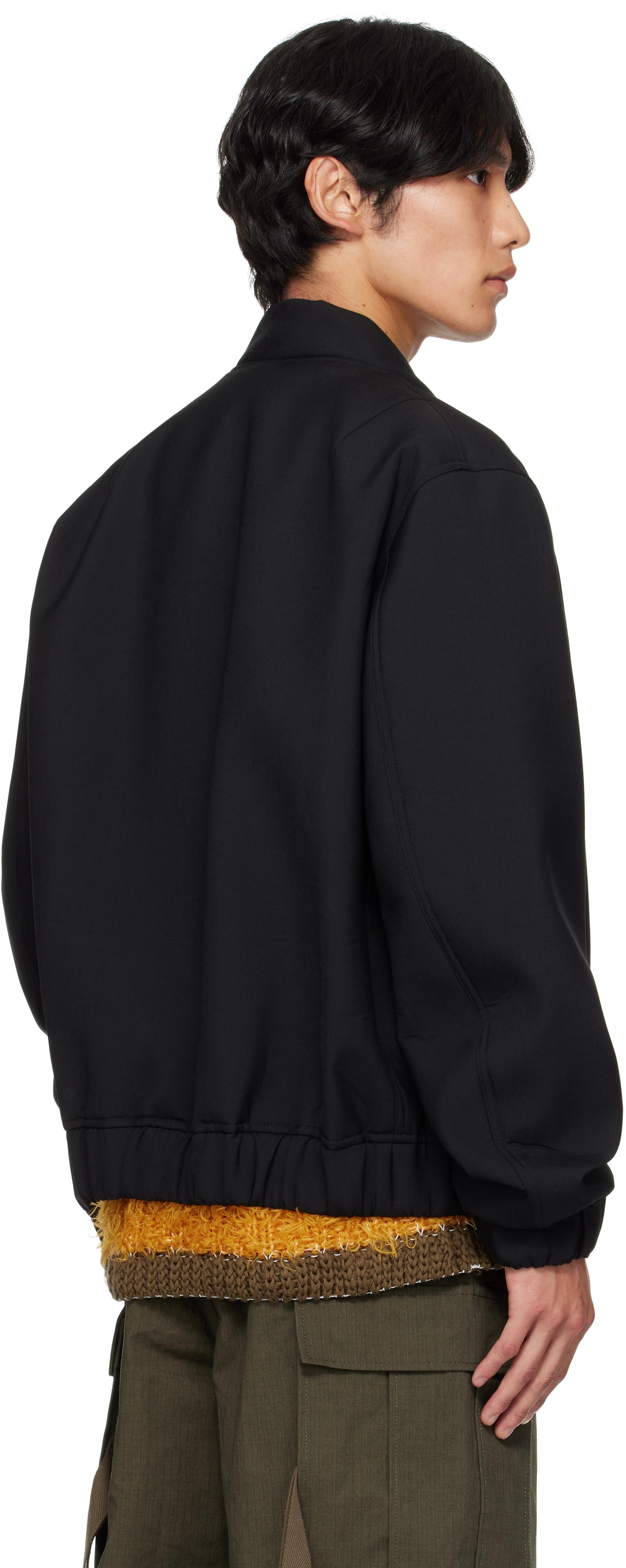 Sacai Suiting Blouson Bomber Jacket in Black for Men | Lyst