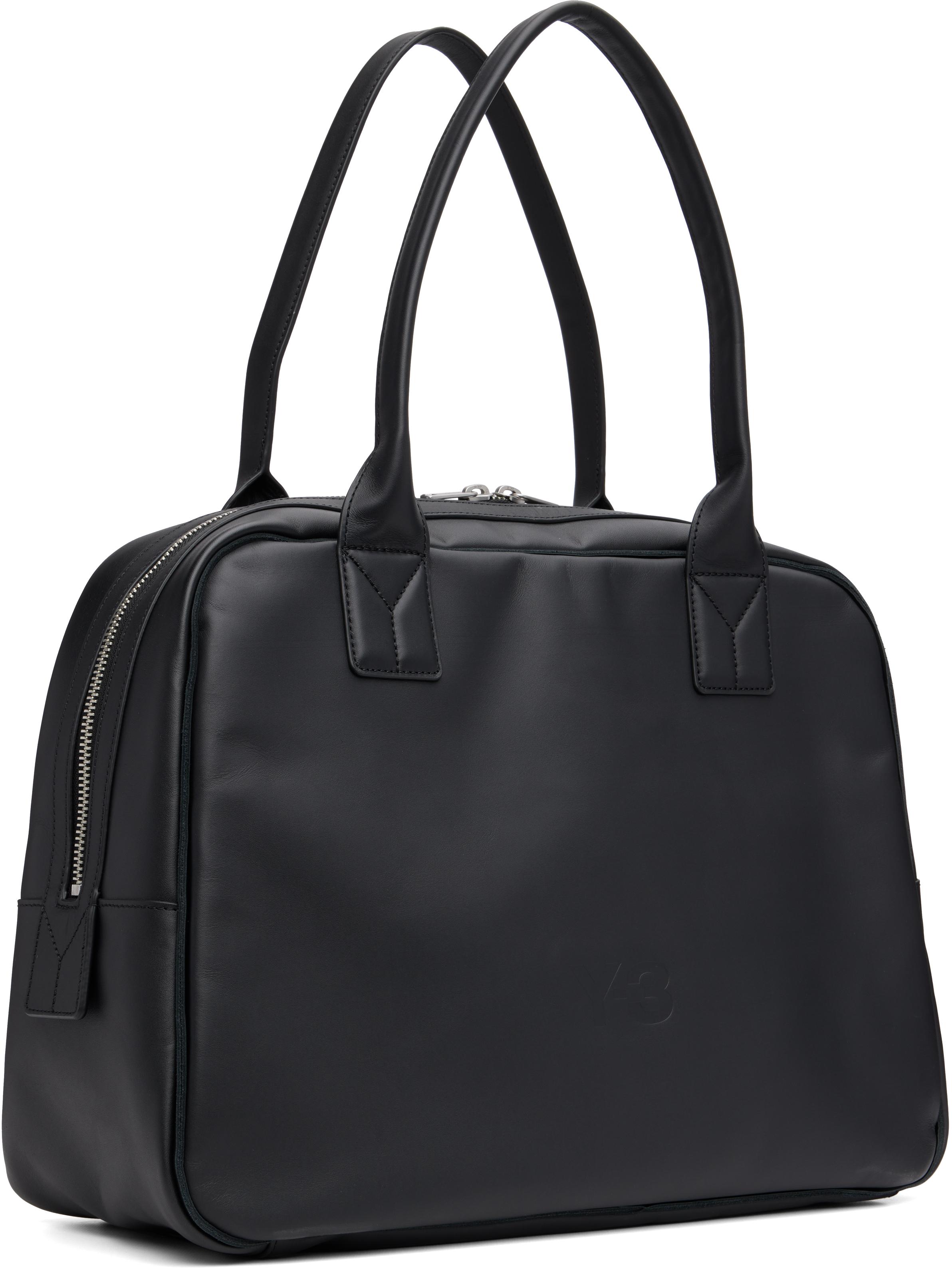 Y-3 Leather Airliner Bag in Black for Men | Lyst