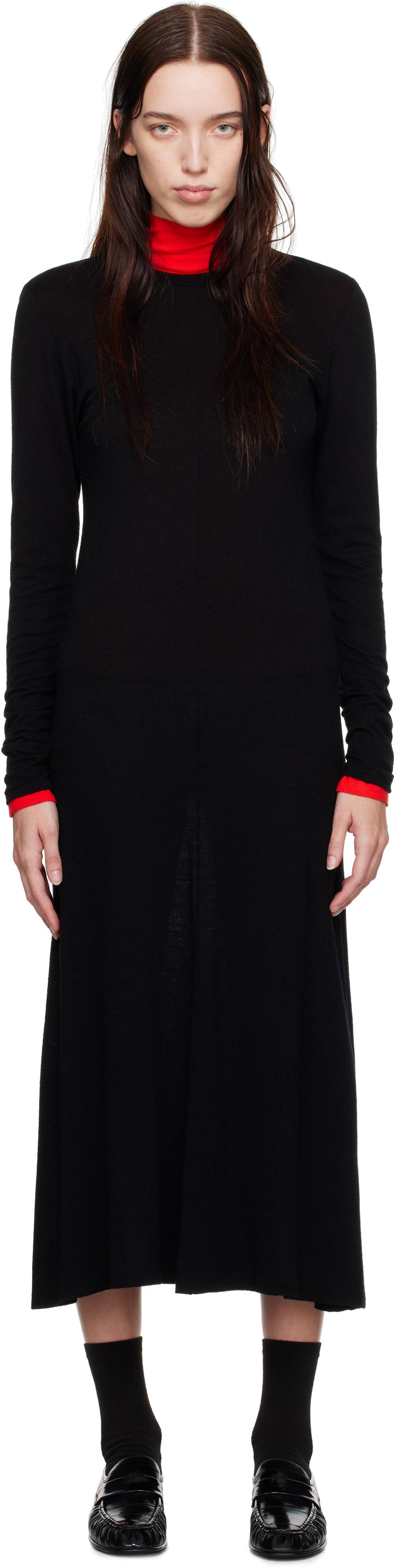 AURALEE Double Face Knit Skirt in Black | Lyst