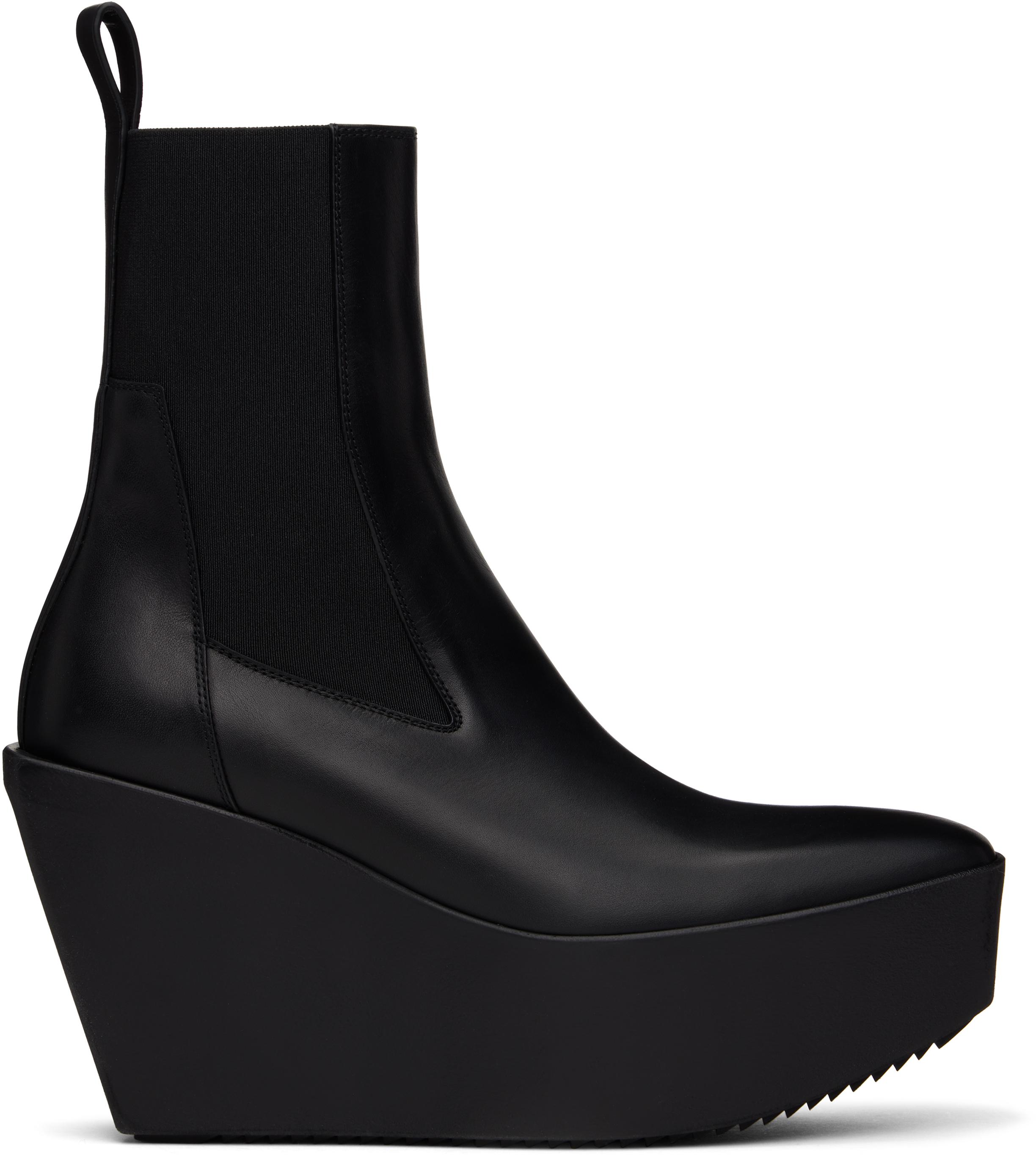 Rick Owens Hollywood Sliver Platform Beatle Boots in Black for Men