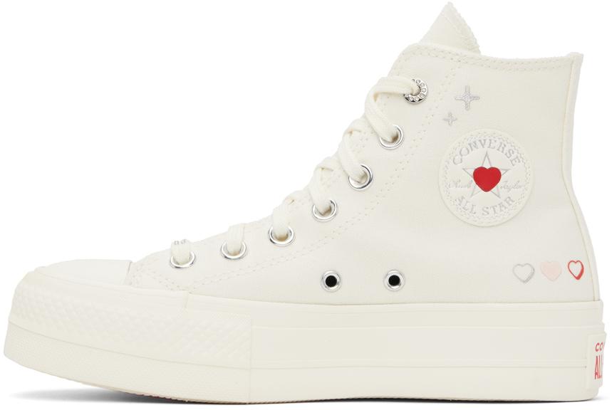 Blanche Plateforme Converse Blanche Oeillet DorÃ© Converse Oeillet