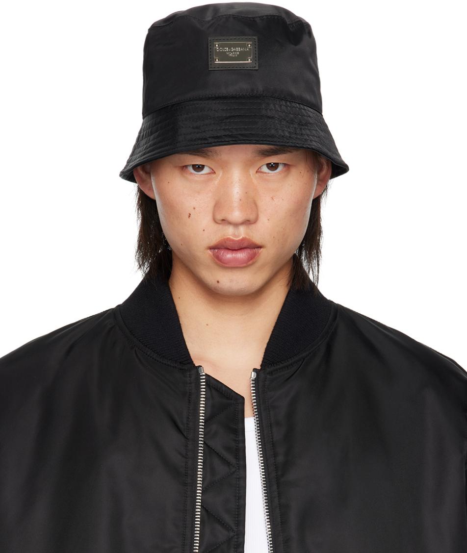 新品 Dolce & Gabbana ロゴプレート ナイロン バケットハット