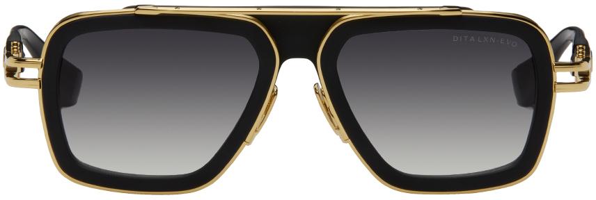 Dita Eyewear メンズ ブラック &ゴールド Lxn-evo サングラス Dita Eyewear メンズ ブラック &ゴールド Lxn-evo サングラス