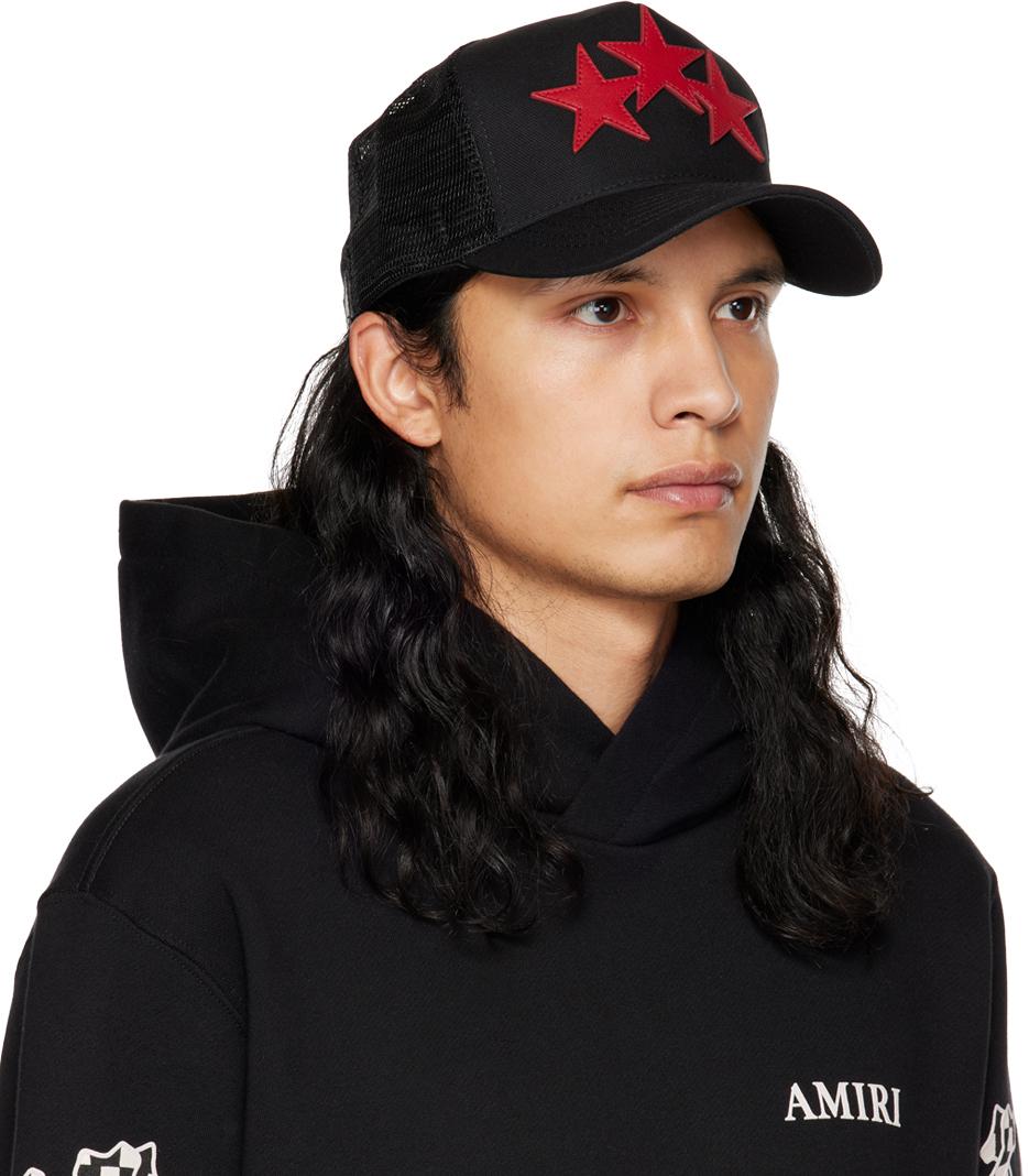 Amiri メンズ ブラック 3 Star トラッカーキャップ キャップ