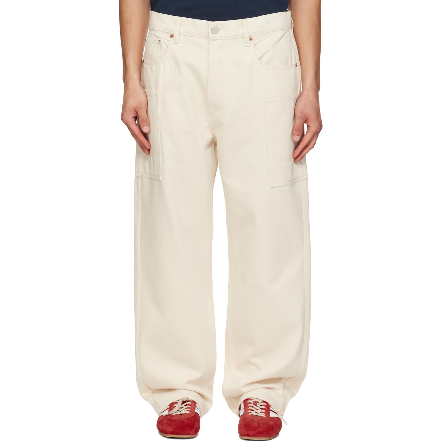 KENZO Off- Paris Cargo Monkey Fit Jeans in Natural for Men | Lyst