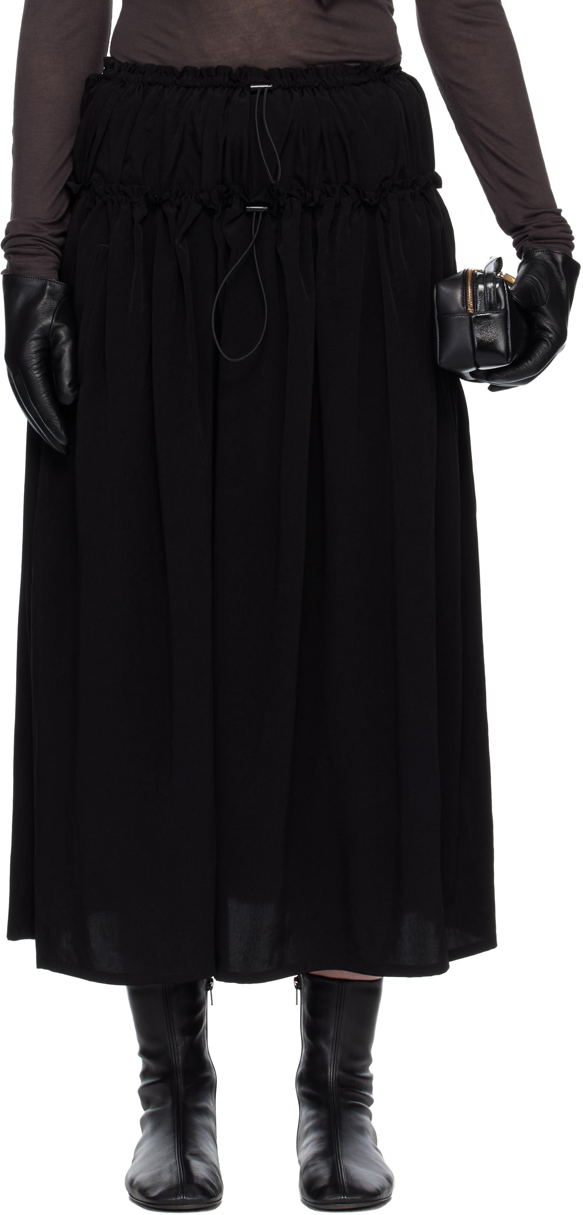 Y'sフレアスカート ブラック レディース Y's Yohji Yamamoto スカート | オンラインセールは最大65