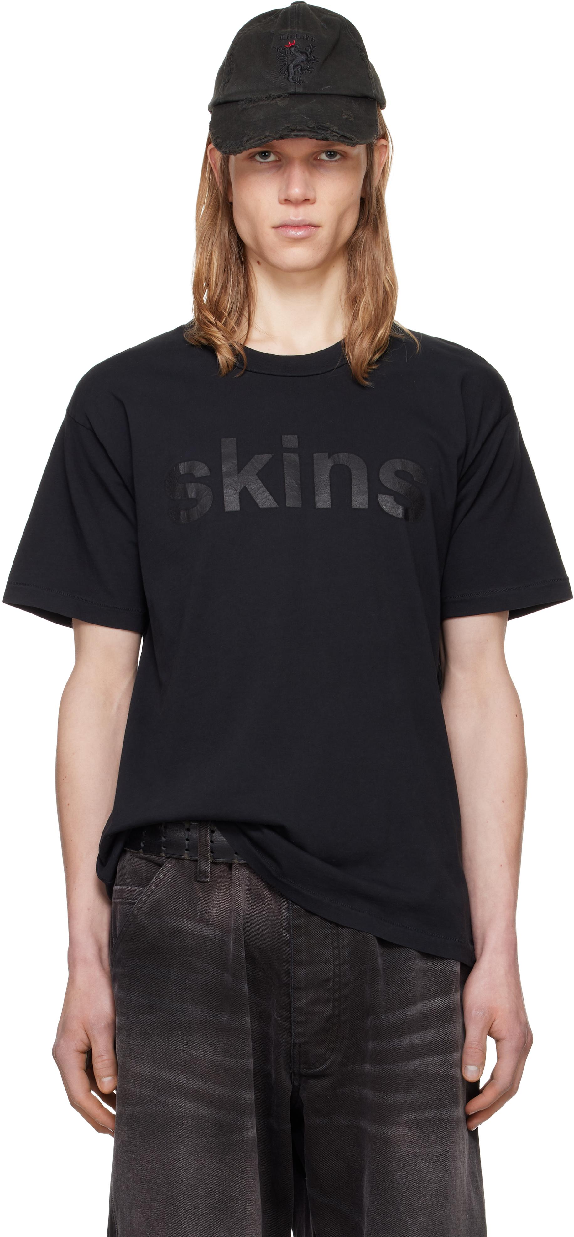 ALEXANDER DIGENOVA Crewneck 'Skins' T-Shirt in Black for Men