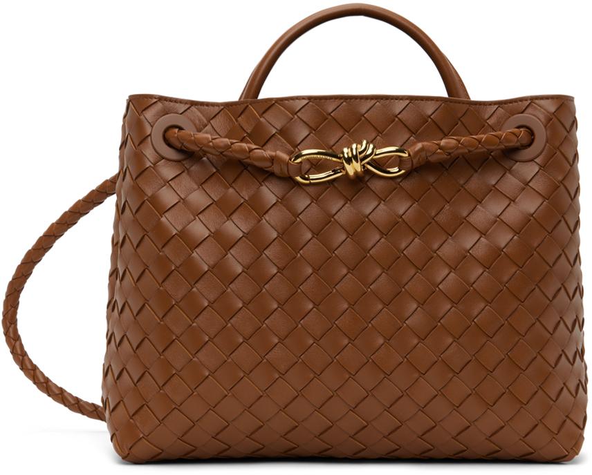 Bottega Veneta レディース ブラウン ミディアム Andiamo トートバッグ 