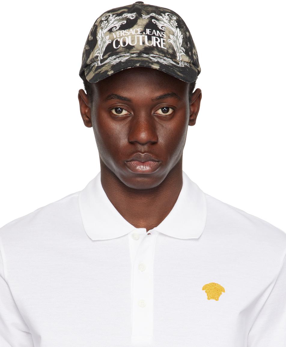 Casquette noir et taupe a motif ier Versace Jeans Couture pour homme en coloris Blanc Lyst