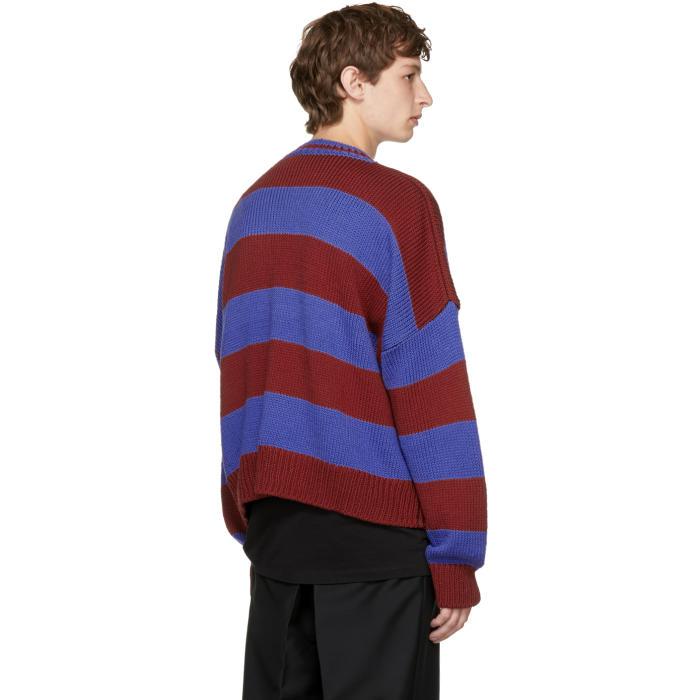 raf simons striped sweater