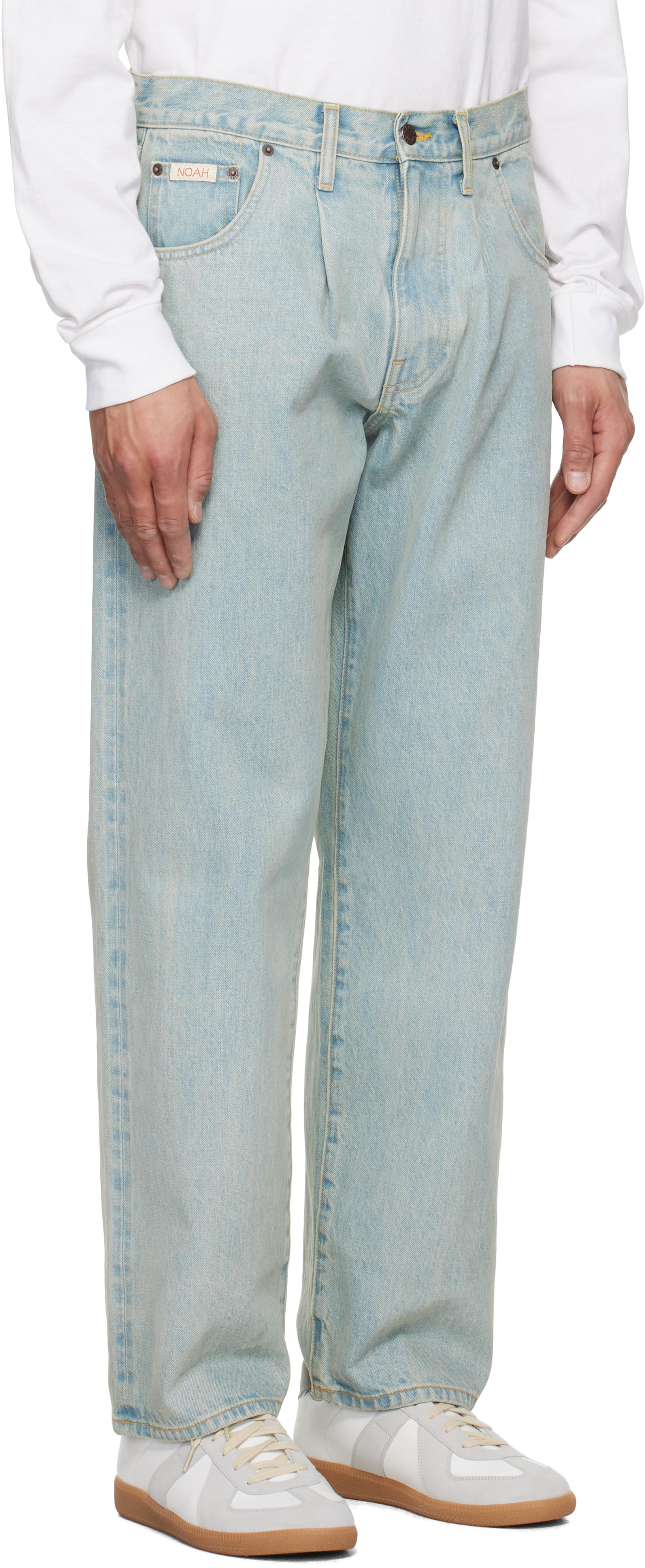 Noah Pleated Jeans in Blue for Men | Lyst