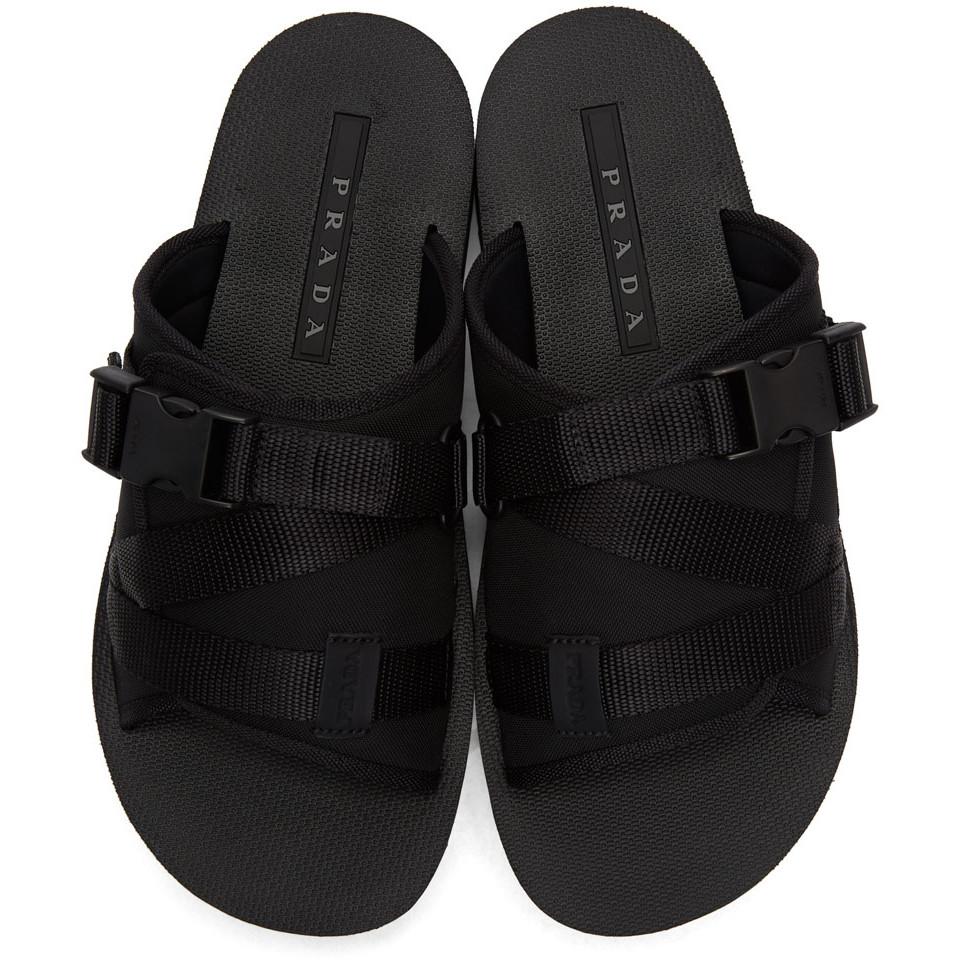 Modern Tech: Prada Black Tech Sandals