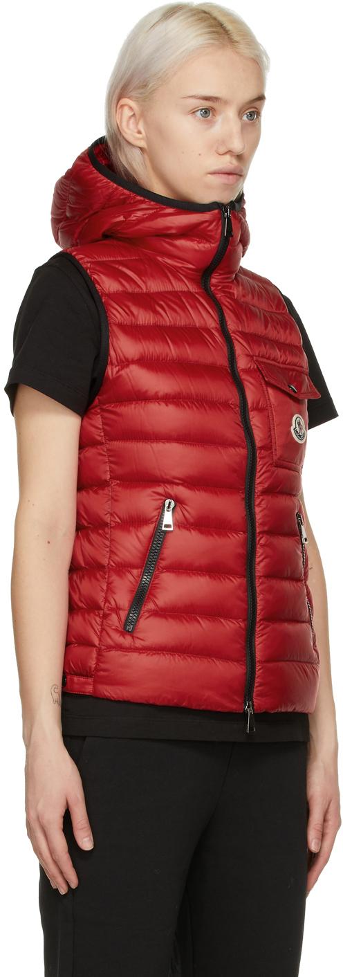 red moncler gilet womens