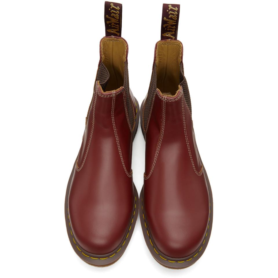 dr martens burgundy chelsea boots