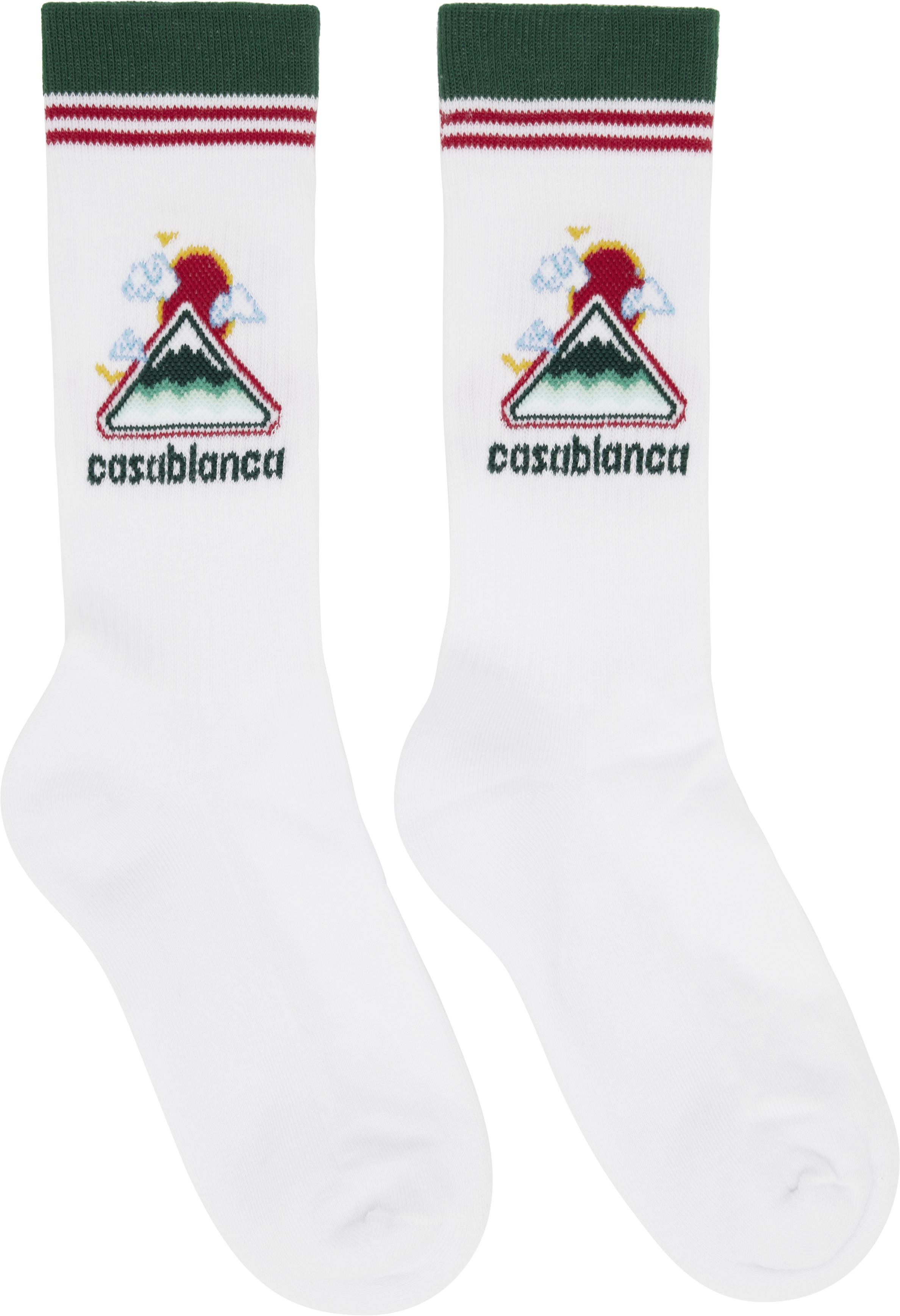 【関税込み】Casablanca ホワイト Fuji Dream ソックス Fuji Dream Socks – Casablanca
