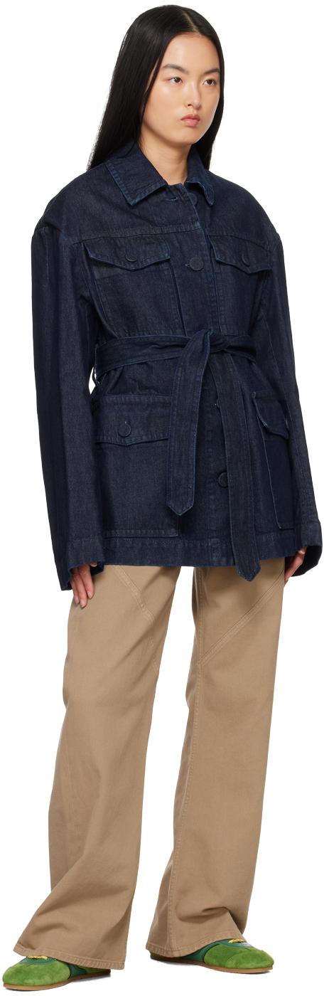 ランウェイ Dries Van Noten ベルト付き ジャケット ネイビー ネイビー（紺）系 S Dries Van Noten(ドリス ヴァン ノッテン
