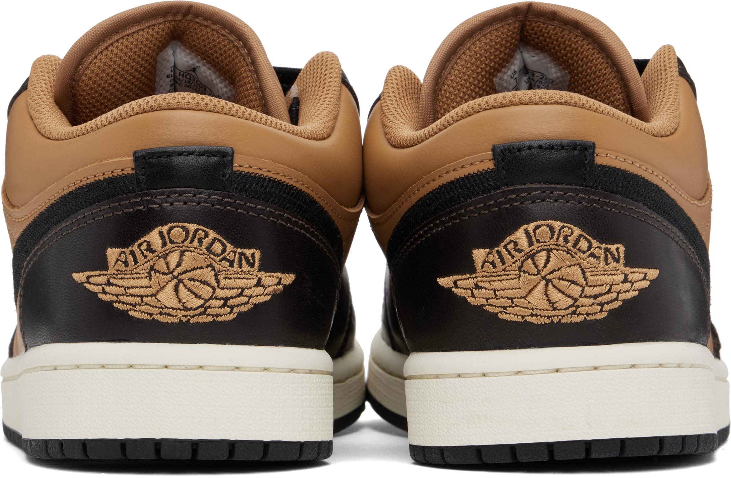 Nike メンズ ブラック タン&ブラウン Air Jordan 1 Low Se スニーカー 