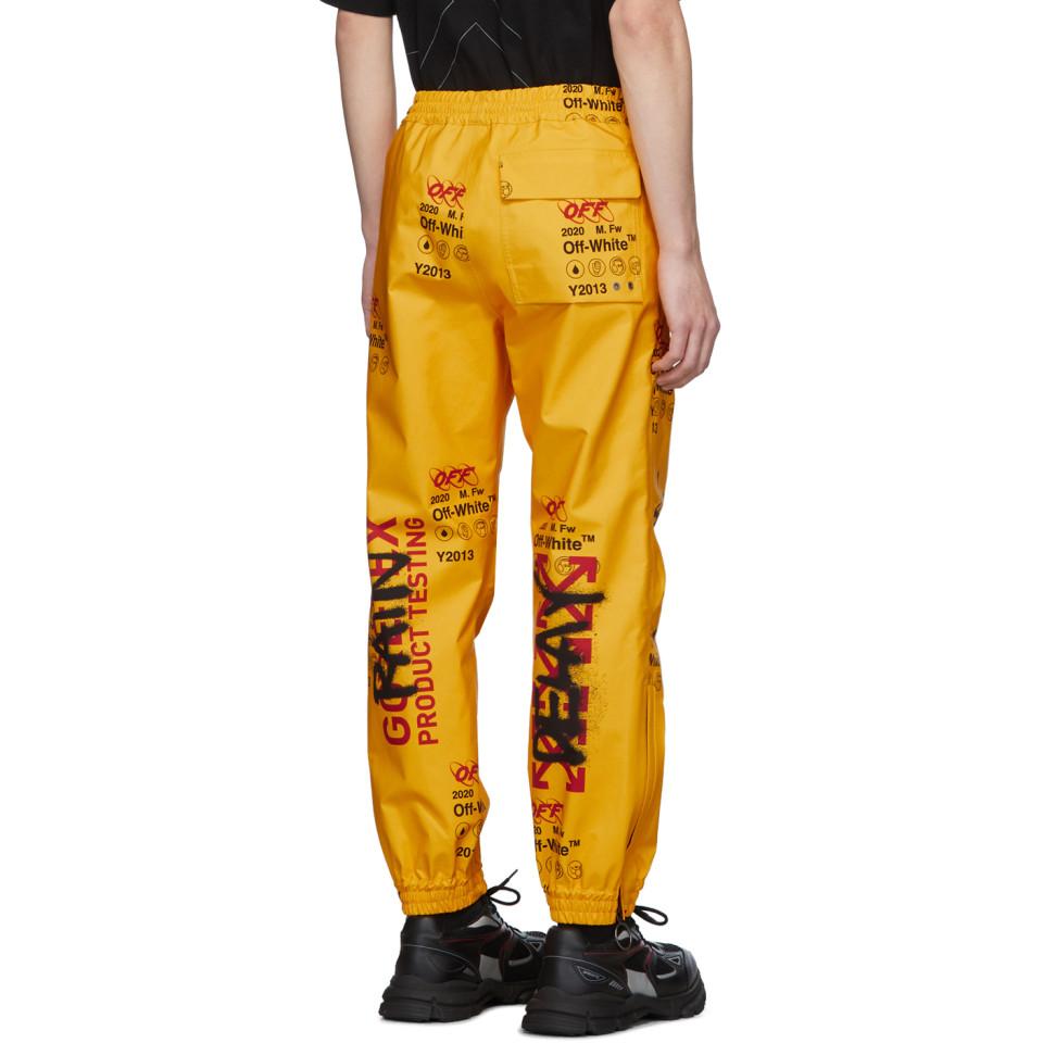 Pantalon de survetement en Goretex jaune Off White c o Virgil Abloh pour homme en coloris Jaune Lyst