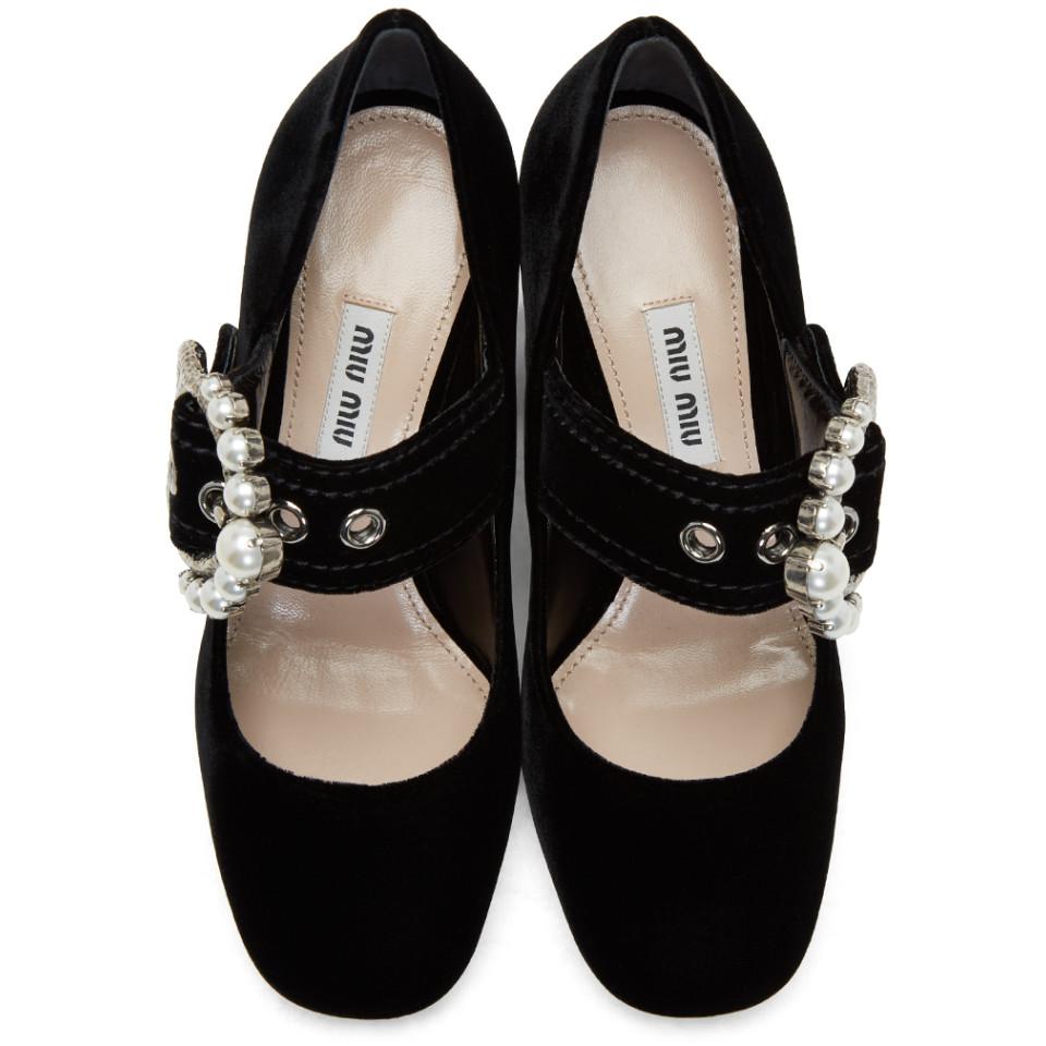 black velvet mary jane heels