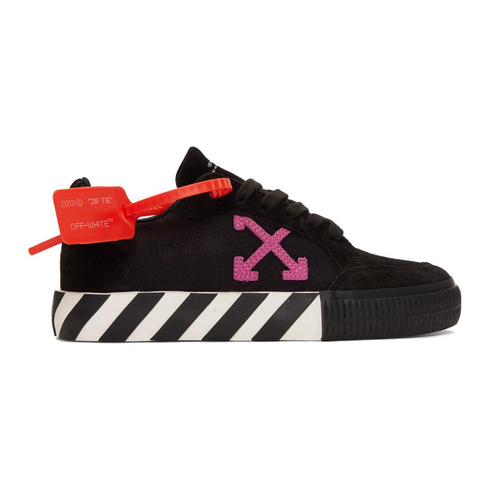 Off-White c/o Virgil Abloh Suede Black And Pink Low Vulcanized Sneakers -  Lyst