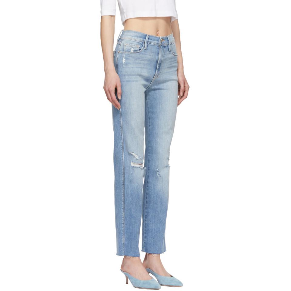 frame le sylvie raw edge jeans