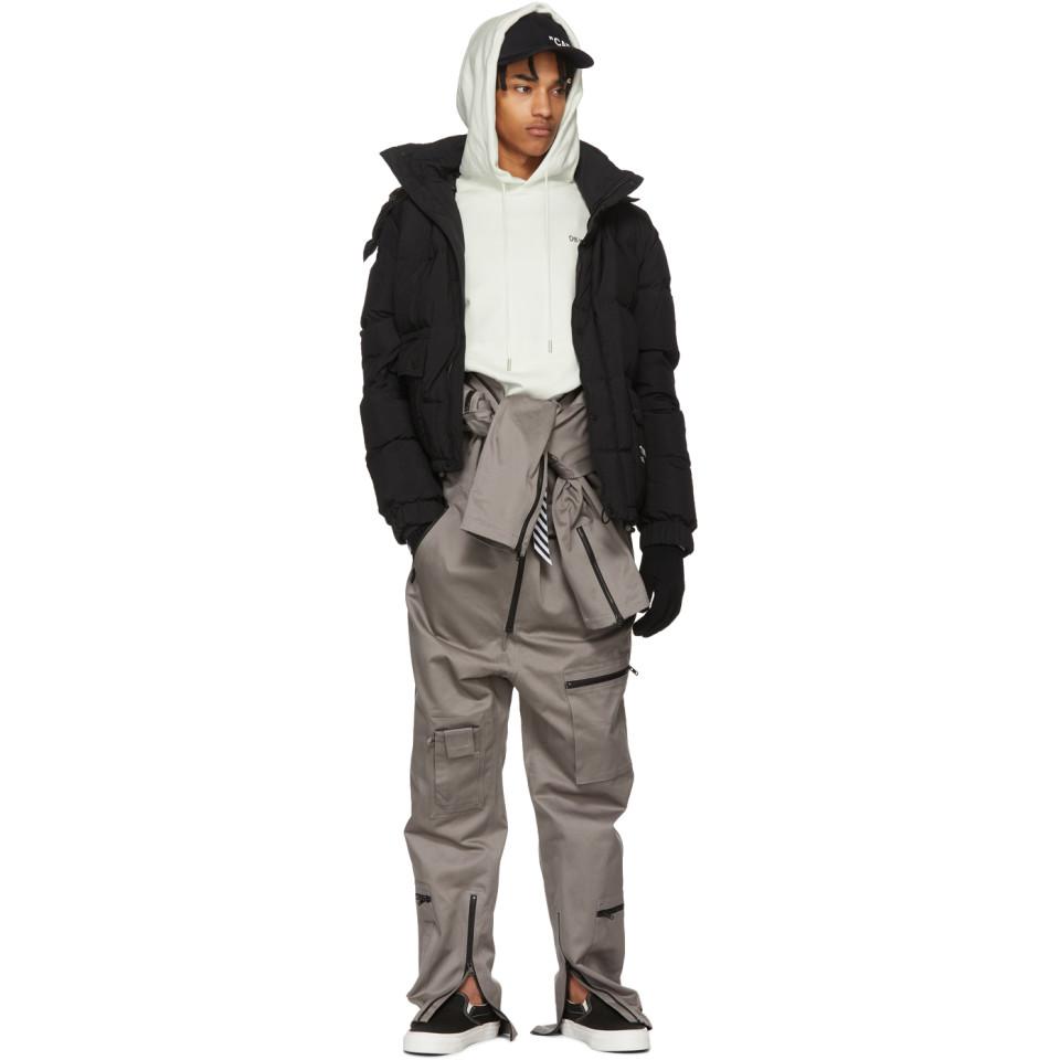 Off-White c/o Virgil Abloh Synthetic Black Down Quote Puffer Jacket for Men  | Lyst