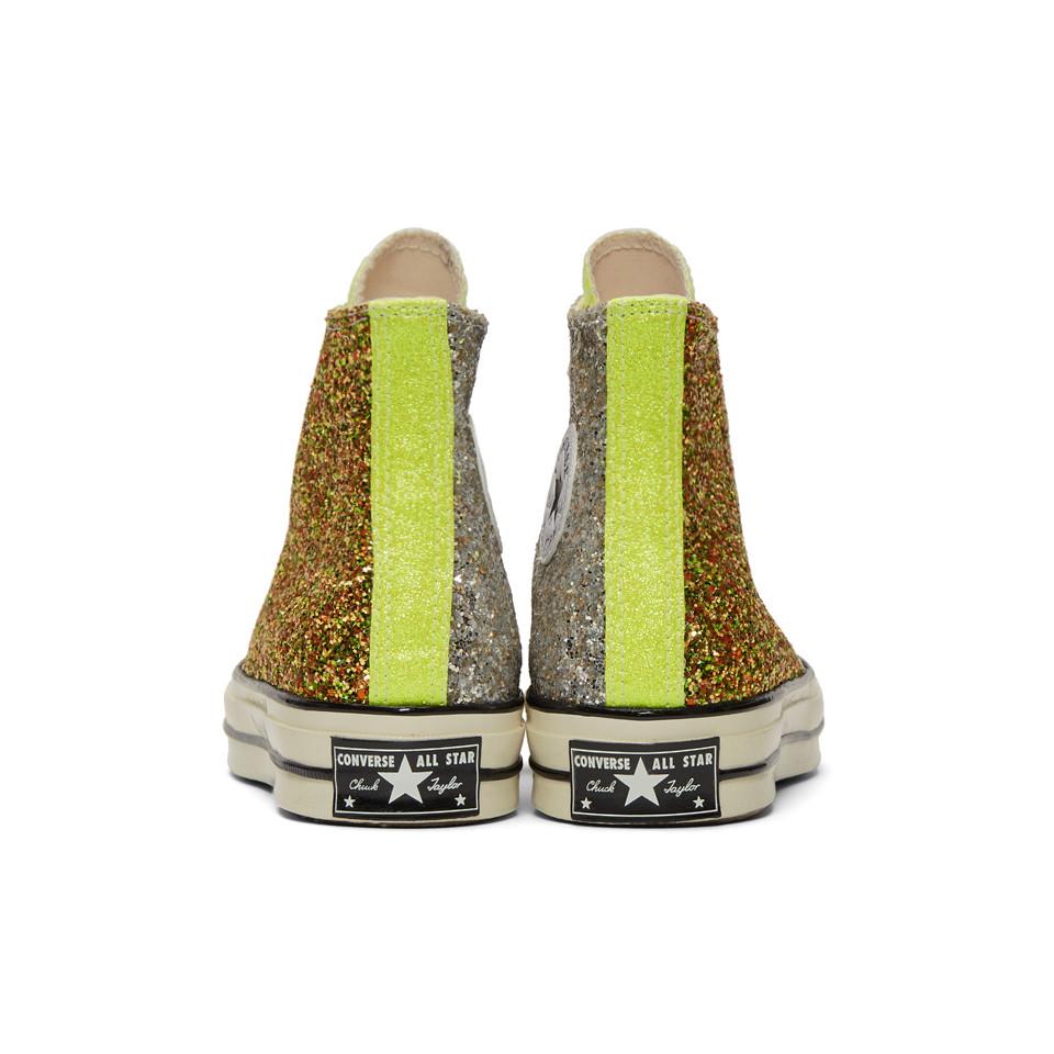 gold and silver converse