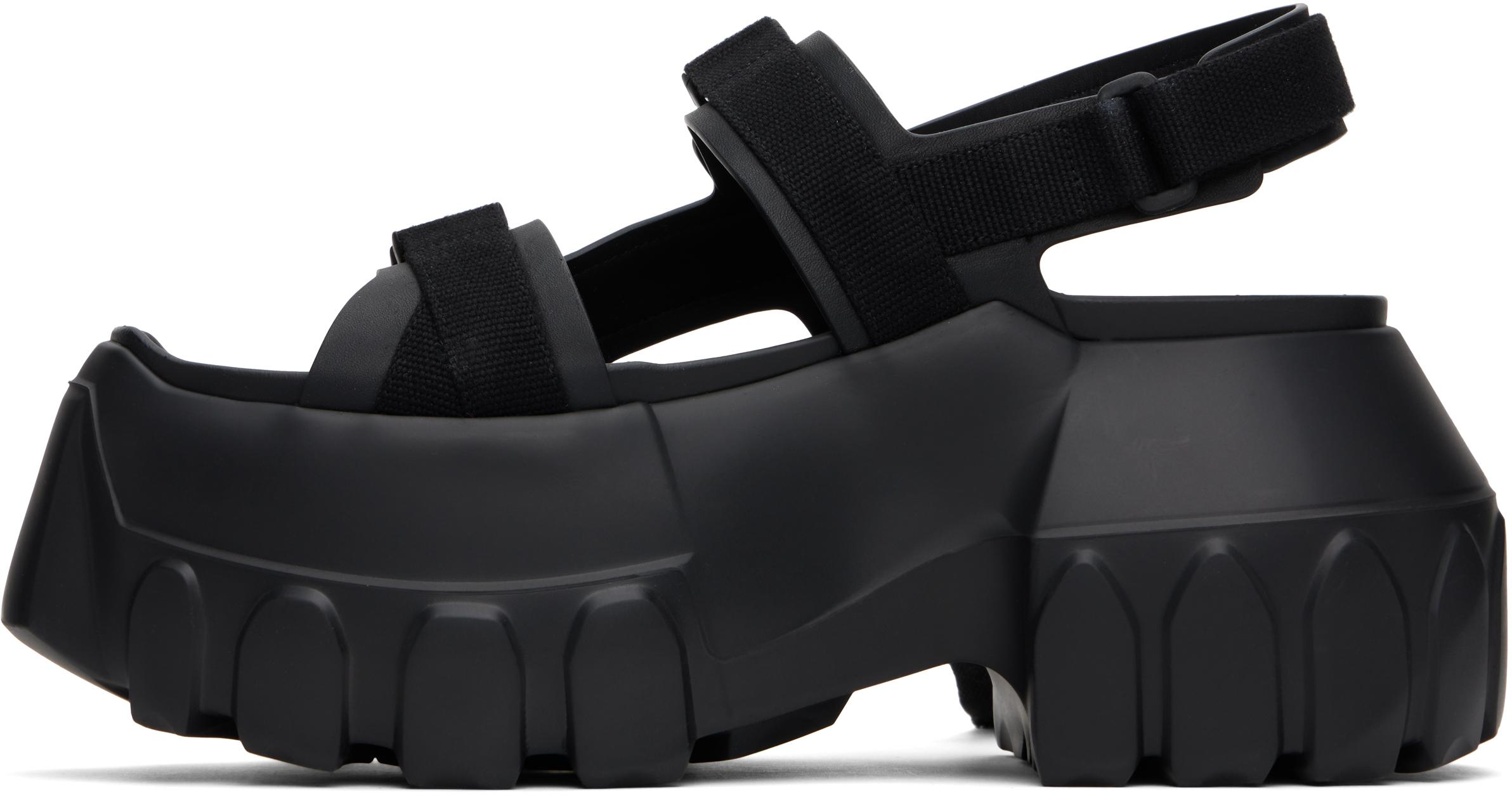 Rick Owens Hollywood Mega Tractor Sandals in Black for Men | Lyst