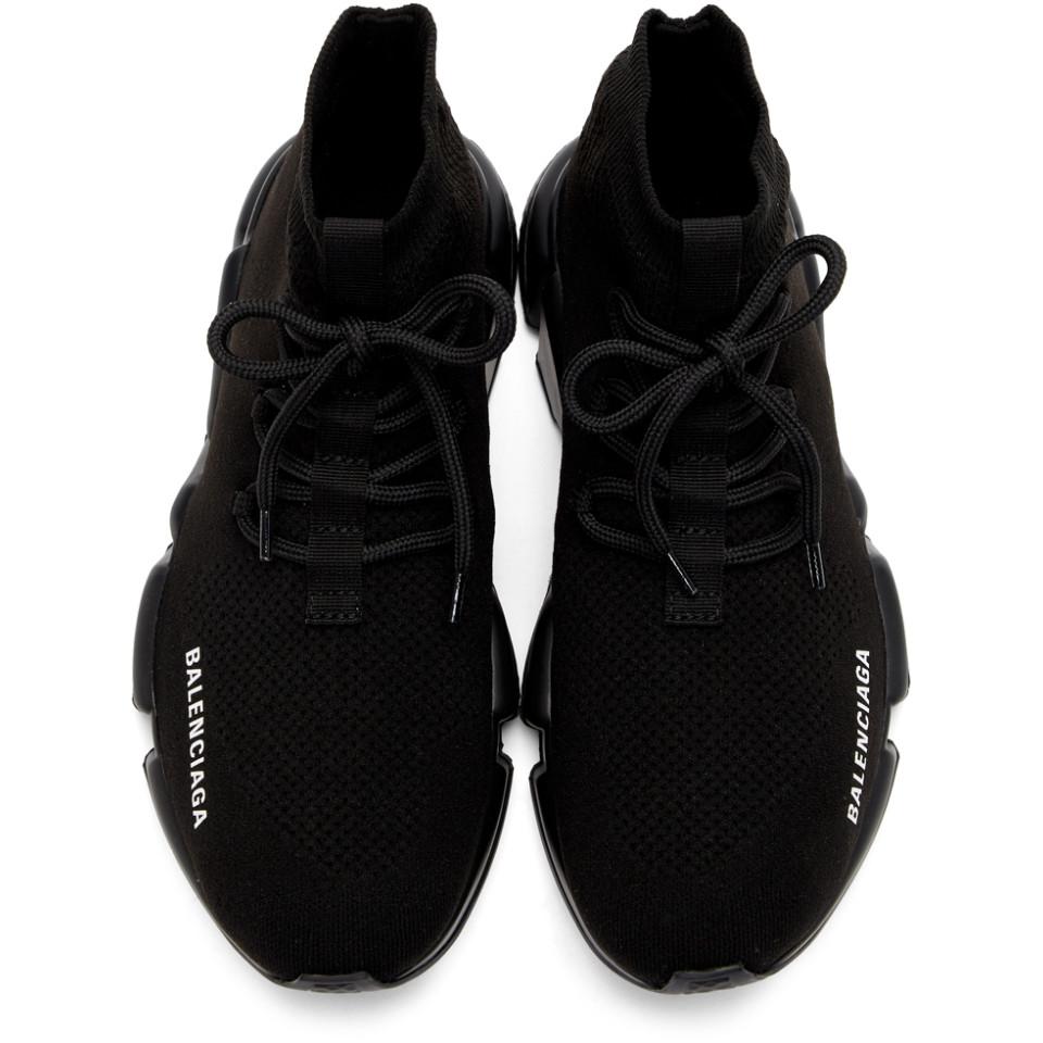 Balenciaga Speed Lace Trainers in Black for Men - Save 38% | Lyst