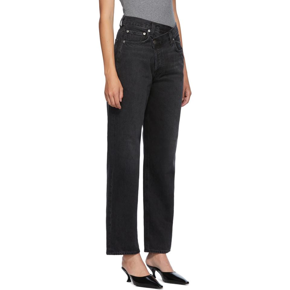 agolde criss cross jeans black
